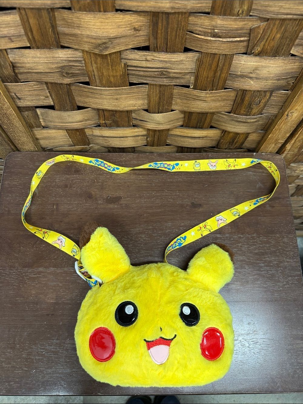 Pokemon Yellow Pikachu Plush Crossbody Bag